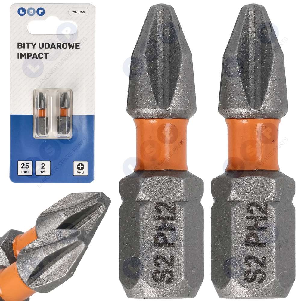 Nárazový bit PHILIPS PH2 25 MM Súprava bitov LSP IMPACT 2 KS